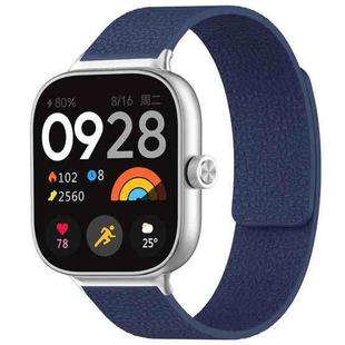 For Xiaomi Smart Band 9 Pro/8 Pro/Redmi Watch 5/4 xDfind Litchi Texture Magnetic Silicone Watch Band(Midnight Blue)