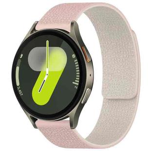For Samsung Galaxy Watch 7 / 6 / 5 / FE xDfind Litchi Texture Magnetic Silicone Watch Band(Pink Sstarlight)