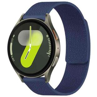 For Samsung Galaxy Watch 7 / 6 / 5 / FE xDfind Litchi Texture Magnetic Silicone Watch Band(Midnight Blue)