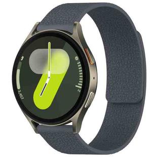 For Samsung Galaxy Watch 7 / 6 / 5 / FE xDfind Litchi Texture Magnetic Silicone Watch Band(Grey)