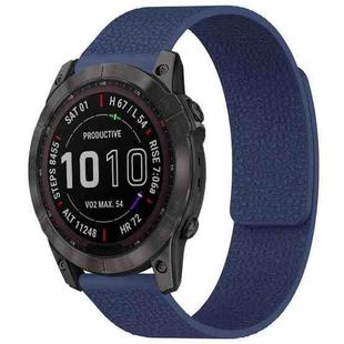 For Garmin Fenix 8/7X/6X/5X 26mm xDfind Litchi Texture Magnetic Silicone Watch Band(Midnight Blue)