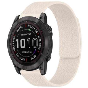 For Garmin Fenix 8/7X/6X/5X 26mm xDfind Litchi Texture Magnetic Silicone Watch Band(Starlight)