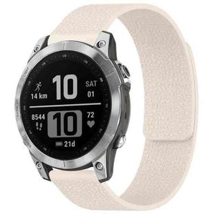 For Garmin Fenix 8/7/6/5 22mm xDfind Litchi Texture Magnetic Silicone Watch Band(Starlight)