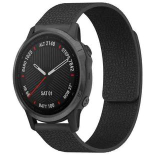For Garmin Fenix 8/7S/6S/5S 20mm xDfind Litchi Texture Magnetic Silicone Watch Band(Black)