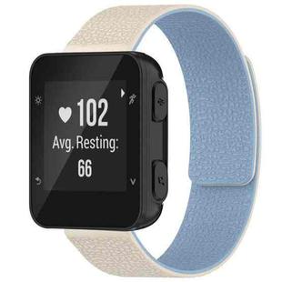 For Garmin Forerunner 35/30/35J 20mm xDfind Litchi Texture Magnetic Silicone Watch Band(White Blue)