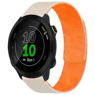 For Garmin Forerunner 45 / 45S / Swim 2 18mm xDfind Litchi Texture Magnetic Silicone Watch Band(Starlight Orange)