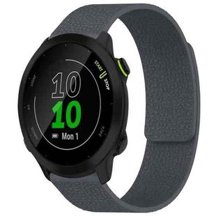 For Garmin Forerunner 45 / 45S / Swim 2 18mm xDfind Litchi Texture Magnetic Silicone Watch Band(Grey)