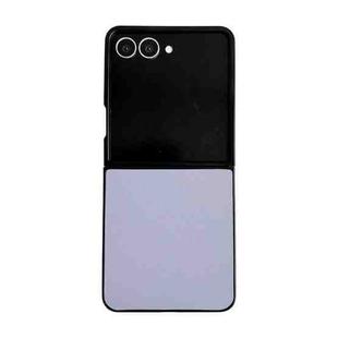 For Samsung Galaxy Z Flip7 5G Morandi Solid Color Leather Texture Phone Case(Purple)