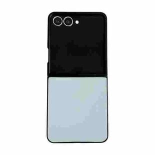 For Samsung Galaxy Z Flip7 5G Morandi Solid Color Leather Texture Phone Case(Light Blue)