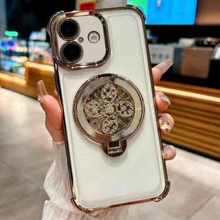 For iPhone 16 Plus Spinning Top Holder Phone Case(Desert Gold)