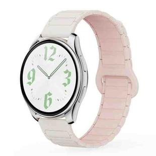 20mm xDfind Reverse Buckle Tri-beads Magnetic Silicone Watch Band(Starlight Pink)