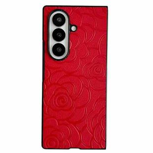 For Samsung Galaxy Z Fold7 5G Impression Camellia Pattern Protective Phone Case(Red)