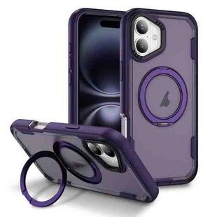 For iPhone 17 Defend Rugged Gear Holder MagSafe Phone Case(Purple + Dark Purple)