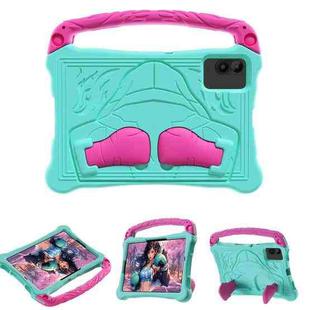 For Infinix Xpad 20 11 2025 Boxing Series Kickstand EVA Shockproof Tablet Case with Shoulder Strap(Mint Rose Red)