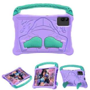 For Infinix Xpad 20 11 2025 Boxing Series Kickstand EVA Shockproof Tablet Case with Shoulder Strap(Purple Mint)
