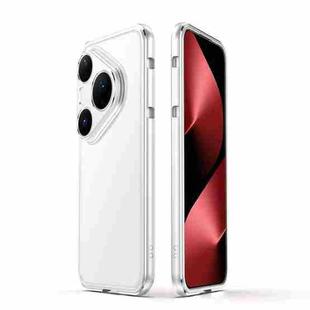 For Huawei Pura 80 Ultra 5G Aurora Series Lens Protector + Metal Frame Phone Case(Silver)