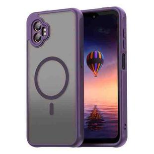 For Samsung Galaxy XCover7 Pro Fan Dun Series TPU Hybrid PC Frosted Magsafe Phone Case(Purple)
