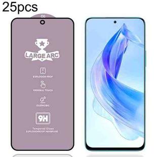 For Honor 90 Lite 25pcs 9H 0.4mm High Aluminum Large Arc Tempered Glass Film