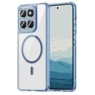 For Motorola Edge 60s PC Hybrid TPU Airbag Shockproof MagSafe Phone Case(Transparent Blue)