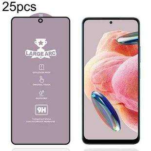 For Xiaomi Redmi Note 12 4G Global 25pcs 9H 0.4mm High Aluminum Large Arc Tempered Glass Film