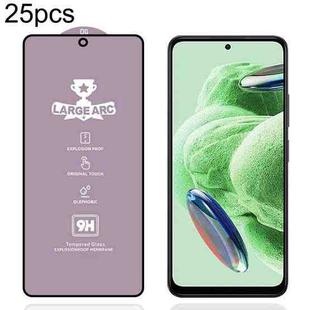 For Xiaomi Redmi Note 12 5G Global 25pcs 9H 0.4mm High Aluminum Large Arc Tempered Glass Film