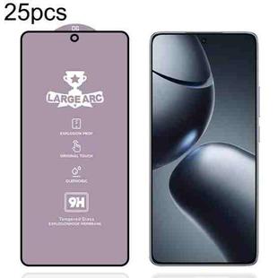 For Xiaomi 14T / 14T Pro 25pcs 9H 0.4mm High Aluminum Large Arc Tempered Glass Film