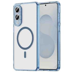 For Samsung Galaxy S25 Edge 5G PC Hybrid TPU Airbag Shockproof MagSafe Phone Case(Transparent Blue)