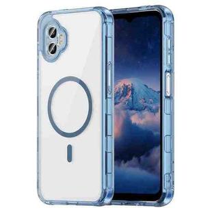 For Samsung Galaxy XCover7 Pro PC Hybrid TPU Airbag Shockproof MagSafe Phone Case(Transparent Blue)