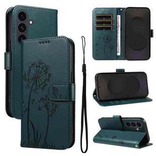 For Samsung Galaxy S25 FE 5G Dandelion Embossed Pattern Flip Leather Phone Case(Blue)