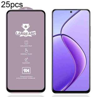 For Realme 12 5G 25pcs 9H 0.4mm High Aluminum Large Arc Tempered Glass Film
