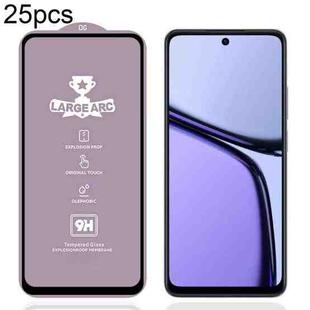 For Realme C65 25pcs 9H 0.4mm High Aluminum Large Arc Tempered Glass Film