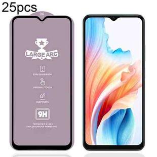 For OPPO A18 4G / A38 4G 25pcs 9H 0.4mm High Aluminum Large Arc Tempered Glass Film