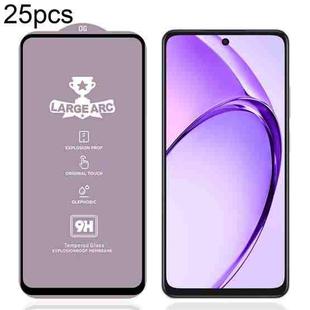 For OPPO A40 / A60 5G / A3 4G 25pcs 9H 0.4mm High Aluminum Large Arc Tempered Glass Film