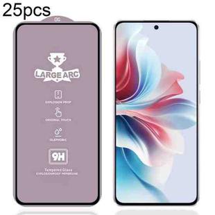For OPPO Reno11 F 25pcs 9H 0.4mm High Aluminum Large Arc Tempered Glass Film