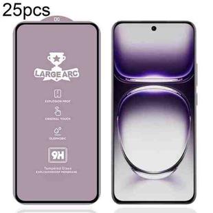 For OPPO Reno12 Global 25pcs 9H 0.4mm High Aluminum Large Arc Tempered Glass Film