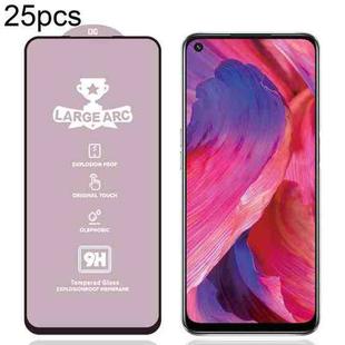 For OPPO A74 5G 25pcs 9H 0.4mm High Aluminum Large Arc Tempered Glass Film