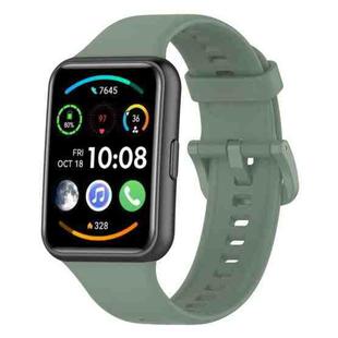 For Huawei Watch Fit 2 xDfind Quick Release Solid Color Silicone Watch Band(Grey Green)