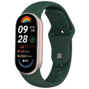 For Xiaomi Smart Band 10 / 9 / 8 xDfind Reverse Buckle Silicone Watch Band(Pine Green)