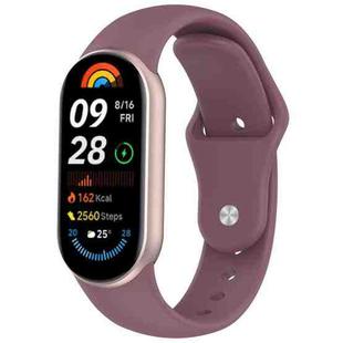 For Xiaomi Smart Band 10 / 9 / 8 xDfind Reverse Buckle Silicone Watch Band(Smoke Purple)