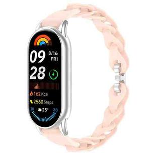 For Xiaomi Smart Band 10 / 9 / 8 xDfind Hollow Bracelet Silicone Watch Band(Pink)