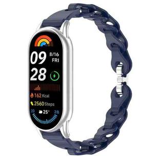 For Xiaomi Smart Band 10 / 9 / 8 xDfind Hollow Bracelet Silicone Watch Band(Midnight Blue)