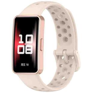 For Huawei Band 10 / 9 / 8 xDfind Hole Style Breathable Silicone Watch Band(Starlight)