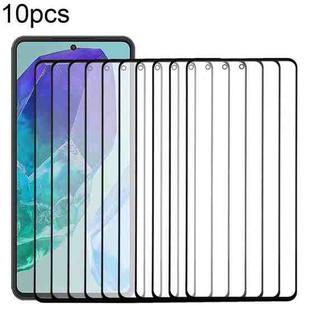 For Samsung Galaxy M55 SM-M556B 10pcs Front Screen Outer Glass Lens with OCA Optically Clear Adhesive