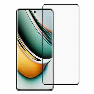 For Realme 11 Pro Full Glue 9H HD 3D Curved Edge Tempered Glass Film(Black)