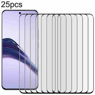 For Realme 13 Pro+ 5G / 13 Pro 5G 25pcs Full Glue 9H HD 3D Curved Edge Tempered Glass Film(Black)
