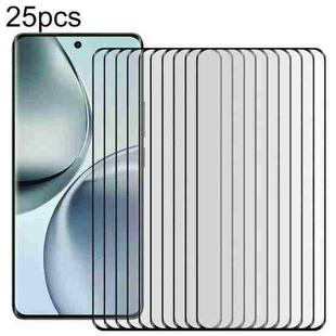 For Realme 14 Pro 25pcs Full Glue 9H HD 3D Curved Edge Tempered Glass Film(Black)