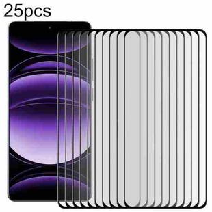 For Realme GT 6 25pcs Full Glue 9H HD 3D Curved Edge Tempered Glass Film(Black)
