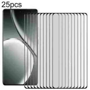 For Realme GT 6T 25pcs Full Glue 9H HD 3D Curved Edge Tempered Glass Film(Black)