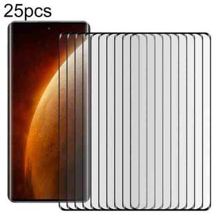 For Realme Narzo 60 Pro 25pcs Full Glue 9H HD 3D Curved Edge Tempered Glass Film(Black)
