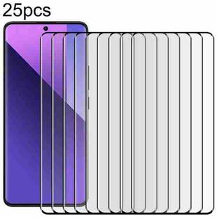 For Xiaomi Redmi Note 13 Pro+ 25pcs Full Glue 9H HD 3D Curved Edge Tempered Glass Film(Black)